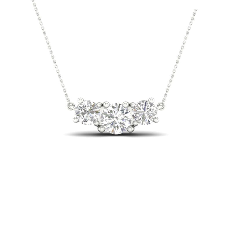 Lab Grown Diamond 1/2ctw. Cluster Pendant in 14k White Gold image number null